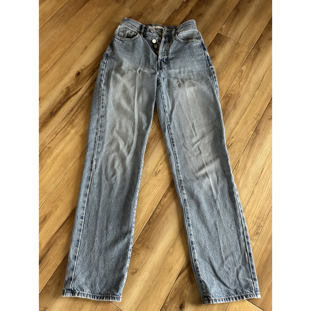 Pacsun Womens Button Fly Dad Jean Straight Leg Light Wash Jeans 22
